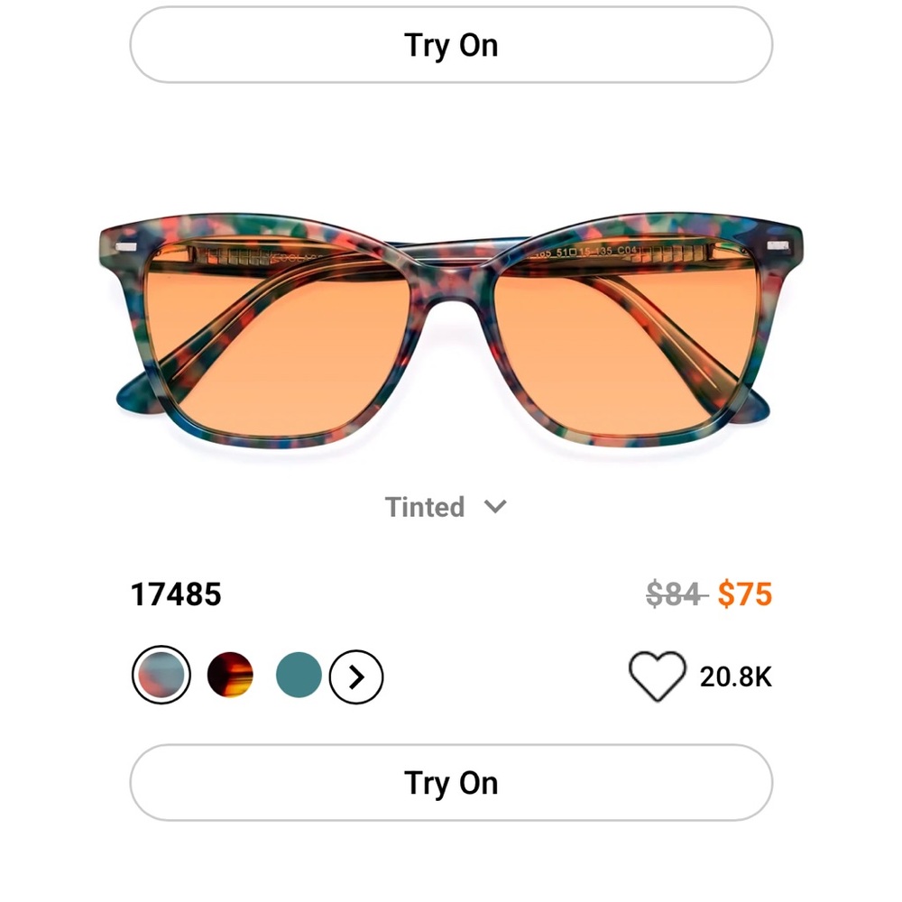 Colorful Tortoise Shell Sunglasses with Orange Lenses